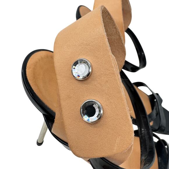 Pedro Garcia Moon Delle Swarowski Crystal Slingback Stiletto Heel Women's - Picture 6 of 10